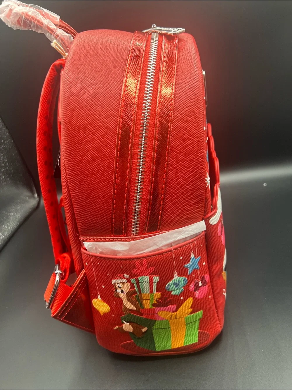 NWT Loungefly Mickey & Minnie Christmas ornament mini backpack